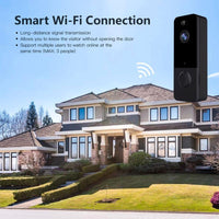 Wireless Wifi Video Doorbell With Night Vision And Ai Recognition - 720P - 2600 Mah