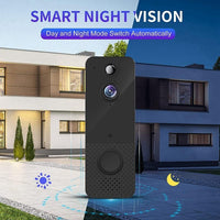 Wireless Wifi Video Doorbell With Night Vision And Ai Recognition - 720P - 2600 Mah