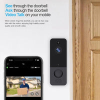 Wireless Wifi Video Doorbell With Night Vision And Ai Recognition - 720P - 1800 Mah