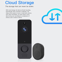 Wireless Wifi Video Doorbell With Night Vision And Ai Recognition - 720P - 1800 Mah