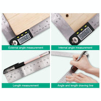 Digital Angle Finder Protractor Ruler - Lcd Display