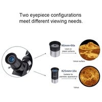 High Definition High Times Astronomical Telescope with Tripod - 16x / 66x70