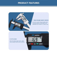 Digital Display Vernier Caliper - Plastic Fiber