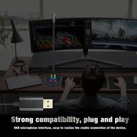 Flexible Usb Microphone With Rgb Lighting For Voice Chat And Video Conferencing