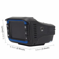 2.4 Video Camera Dvr & Radar Detector - Hd 720P