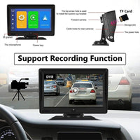 7 Touch Display Car Navigator With Dual-Lens Smart Driving Recorder - Portable And Wireless