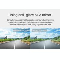 7 Lcd Touch Screen Rear View Mirror Car Recorder With Separate Camera