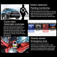 4.3 Dual-Lens Hd Night Vision Driving Recorder With Parking Monitoring And Motion Detection - Vs6 Car