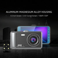 Hd 1080P Dual Camera Car Recorder With 4 Ips Screen And 170 Degree Wide Angle