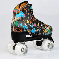 Flash Wheel Roller Skates For Adults - White Size 43