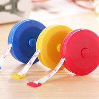 4-Pack Mini Retractable Tape Measure - 1.5M Plastic Cute Automatic (Random Color Delivery)