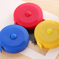 4-Pack Mini Retractable Tape Measure - 1.5M Plastic Cute Automatic (Random Color Delivery)