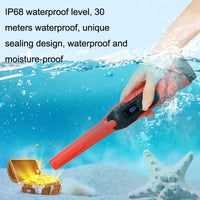 Small Handheld Metal Detector for Outdoor Treasure Hunting - Black Purple