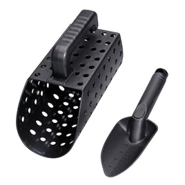 Black Metal Detector Scoop and Shovel Set for Digging