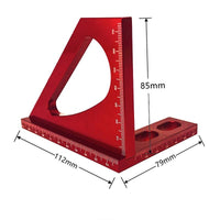 Aluminum Alloy 90 Degree Square Multi-Function Ruler For Woodworking