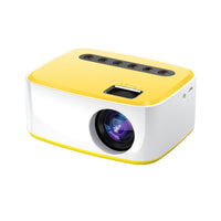 Portable Home Theater Projector - 400 Lumens Hd Same Screen Version - White Yellow