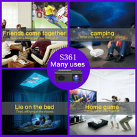 Portable Mini Projector - 80 Lumens 1080P Support 320X240 Pixels - White