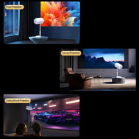 Android 11 Wifi6 4K Mini Projector With Hidden Lift And Gimbal - White