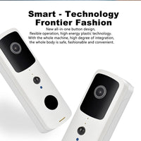 Wireless Smart Doorbell With Two-Way Intercom & Night Vision - Battery Powered - White