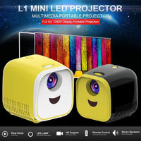 Portable Mini Led Projector With Speaker For Children'S Home Use - Black