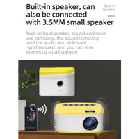 Portable Home Theater Projector - 400 Lumens Hd Same Screen Version - Black White