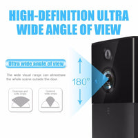 Hd 720P Security Camera Smart Wifi Video Doorbell Intercom Support Tf Card & Infrared Night Vision & Motion Detection App For Ios And Android - Black