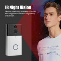 Hd 720P Security Camera Smart Wifi Video Doorbell Intercom Support Tf Card & Infrared Night Vision & Motion Detection App For Ios And Android - Black