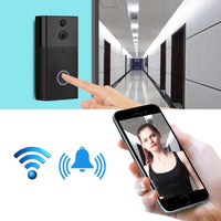 Hd 720P Security Camera Smart Wifi Video Doorbell Intercom Support Tf Card & Infrared Night Vision & Motion Detection App For Ios And Android - Black