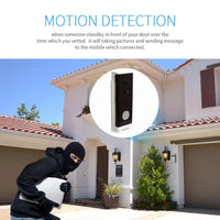 Smart Wifi Video Doorbell With Motion Detection & Two-Way Intercom - White