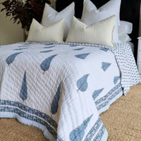 Kolka Pine Tree Reversible Quilt - Grey (King - 228 cm x 274 cm)