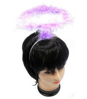 ANGEL HEADBAND Fairy Halo Hair Hoop Costume Dress Up Party - Violet Purple