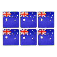 6pcs AUSTRALIA FLAG COASTERS Placemat Table Drinks Wine Beer Holder Souvenir