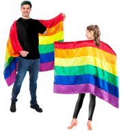 Rainbow Flag Cape Banner Decor Pride Mardi Gras - 150cm x 90cm
