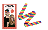Rainbow Head / Wrist Band Gay Pride Scarf LBGTQ Hair Tie Headband Costume Party