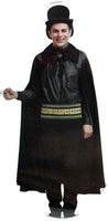 Adult Cape Cloak Collared Robe Halloween Vampire Witch Wizard 140cm Collar - Black