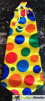 CLOWN TIE Big Jumbo Large Fun Crazy Clowns Costume Bow Dress Circus Party Yellow