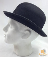 BOWLER HAT Party Costume Derby Fancy Dress Dance Halloween Vintage Cap - Black