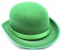 BOWLER HAT Party Costume Derby Fancy Dress Dance Halloween Vintage Cap - Green