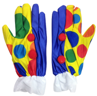 CLOWN GLOVES Costume Fancy Dress Circus Fancy Dress Halloween Funny One Size