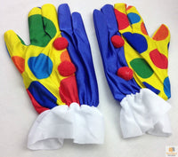 CLOWN GLOVES Costume Fancy Dress Circus Fancy Dress Halloween Funny One Size