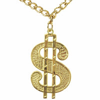 10cm Big Daddy Gold Chain Chunky Necklace Rapper 90s Hip Hop Fake $ Dollar Sign