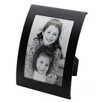 Curve Picture Photo Frame Curved Aluminium Portrait 10cm x 15cm (4"x6")  - Black