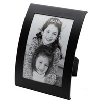 3x Curve Picture Photo Frame Curved Aluminium Portrait 10cm x 15cm (4"x6")  - Black