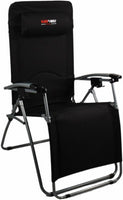 BlackWolf Folding Reclining Lounger Chair Quick Fold Down - Jet Black