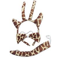 3pcs Set Animal Costume Dress Up Party Bow Tie Tail Ears Book Week - Giraffe