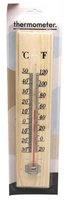 27cm Wooden Thermometer Indoor Outdoor Glass Wall Hanging Room Sensor Jumbo