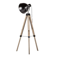 Havana Retro Large Tripod Floor Lamp Industrial Modern Adjustable Wood Frame Light