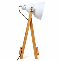61cm Bamboo Easel Table Lamp Modern Scandi Designer Desk Light Bedroom Office