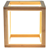 Bamboo Cube LED Lamp Modern Light Minimalistic Scandi - Natural