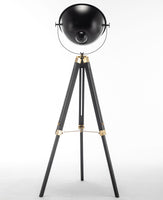 Premium Tripod Spotlight Lamp Nautical Designer Extendable Light - Matte Black